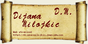 Dijana Milojkić vizit kartica